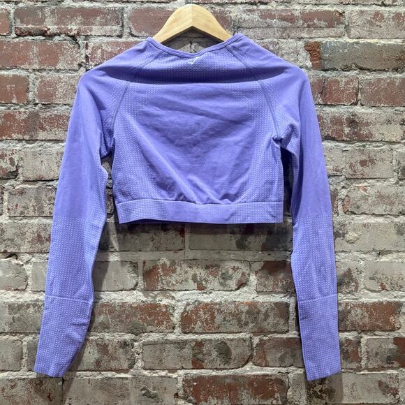 Gymshark Vital Crop Top in Bright Purple Marl Size Medium - Picture 11 of 11